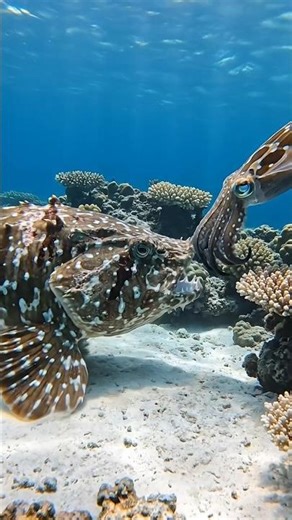 Patagonian Toothfish Monster vs. Squid – Deep-Sea Feeding Frenzy! #shorts