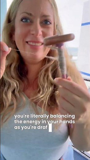 Yarn spinning with a drop spindle #yarn #yarnspinning #crafting #fiberart