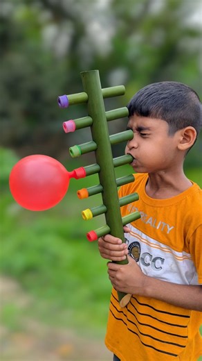Seven colourful balloon & big toy #diy #art