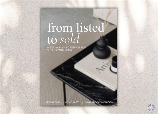 Real Estate Home Selling Guide, Realtor Selling Process, Digital 30-day Pre-listing Plan - Etsy