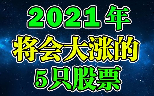 2021 将会大涨的5只股票，提前布局，策略细节