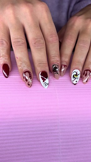 you‘ll float too..🎈 #newnails #halloween #it #pennywise #fy #fyp