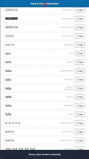 Fancy Fonts - Copy and Paste Font Generator #Shorts