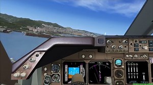 FSX PMDG 747 Landing @ Hong Kong Kai Tak / 香港 啟德 VHHX (Cockpit view 1080p)