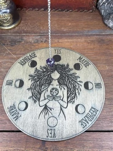 Mother Earth Pendulum Board, Moon Phase Pendulum Board, Divination Board, Altar Tile, Witchy Altar Decor - Etsy