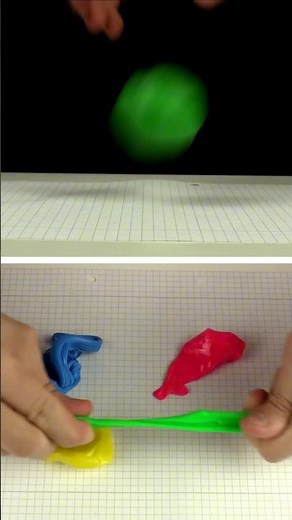 Hüpfknete ist ein nicht newtonsches Fluid! (Wie Oobleck)