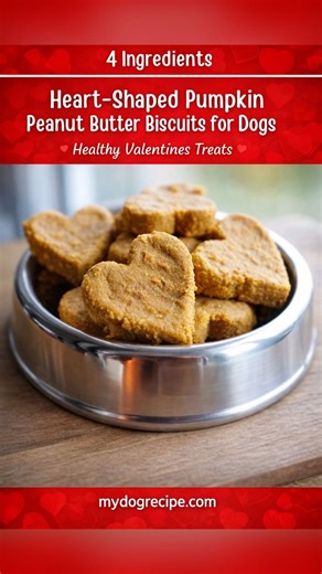 💖🐾 Heart-Shaped Pumpkin Peanut Butter Biscuits for Dogs 🐾💖 Healthy, homemade Valentine treats your pup will love! 🦴 Ingredients (4 ingredients): • 1 cup pumpkin puree (plain & unsweetened, cooked pumpkin mashed until smooth) • 1/2 cup natural peanut butter (xylitol-free, smooth & unsalted) • 1 large egg • 2 1/2 cups oat flour (made by blending rolled oats into fine flour) 🍪 How to make: 1️⃣ Preheat oven to 175°C / 350°F. 2️⃣ In a large bowl, mix pumpkin puree, peanut butter, and egg until 