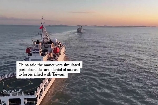 China Fires Rockets Near Taiwan in Display of Military Power