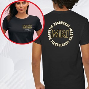 Custom MRI Tech Shirt- Personalized Gold Outline With White Font: MRI Gifts and Apparel - Etsy