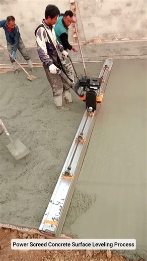 Power Screed Concrete Surface Leveling Process