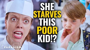 334K views · 6.5K reactions | Woman saves starving boy from cruel lunch lady with TOO much power! | Paradigm Studios | Facebook