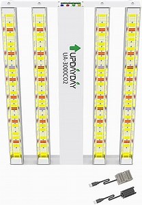 UA3000 LED Grow Light HPS CMH MH Sunlike Full Spectrum Grow Lamp Cover 5x5ft for Indoor Plants Greenhouse with co2 Temperature Humidity Display Dimmable Timer 4 Kinds of Light Modes