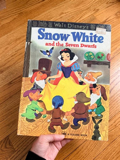1975 Walt Disney Snow White and the Seven Dwarfs - Big Golden Book (hardcover) - Etsy