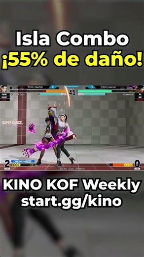 KOF XV Combo Isla & Maldicion de Negris! King of Fighters XV Replays Top 8 #kof #fgc #snk #mexico