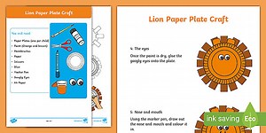 Lion Paper Plate Craft