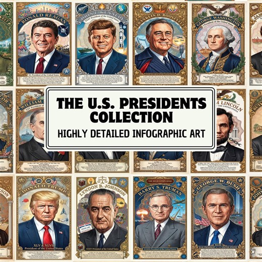 47 US Presidents Poster Set, Complete American History Infographic Prints, Social Studies Classroom Decor, POTUS Wall Art, Teacher Gift - Etsy