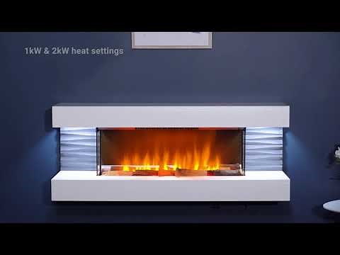 Sureflame WM-9332 Electric Wall Mounted Fireplace Suite