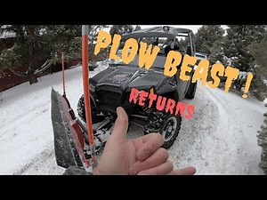 Polaris RZR Plowing Snow with DENALI 66” Snow Plow (UTV Snow Plow Beast RETURNS!!)