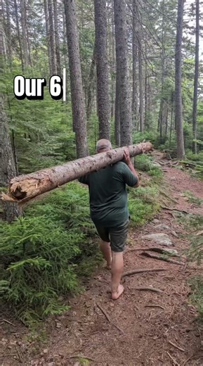 Do sum CRAZY; carry log up mountain with friends ✅ #outdoors #hiking #dohardthings #jesus #shorts