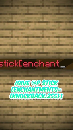 HOW TO GET A KNOCKBACK STICK #minecraft #tutorial #command #shorts