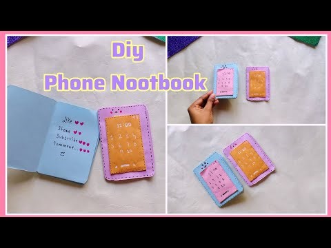 Diy Phone Notebook//Paper phone craft // phone Notebook paper craft#aaffuartandcraft#diy#papercraft 