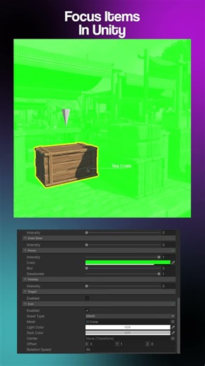 Focus items with blur, color, and saturation control using Highlight Plus in Unity! #unity #unity3d
