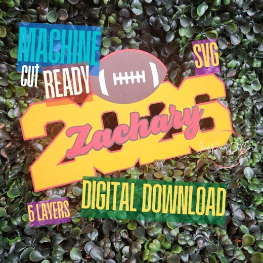 2026 Football | 6 Layer Graduation SVG | Sign | Cake Topper | Personalized Name - Etsy