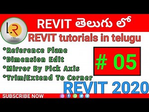 REVIT Tutorials In Telugu || Reference Plane, Trim or Extend To Corner || Cls 05 ||By LORA Softwares