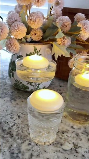floating wickless candles ♡ such an easy candle decor idea for centerpieces, weddings, or just