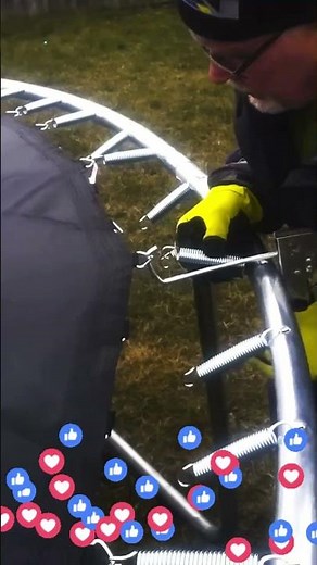 Trampoline Setup 🔧 How to Attach Springs Easily #shorts