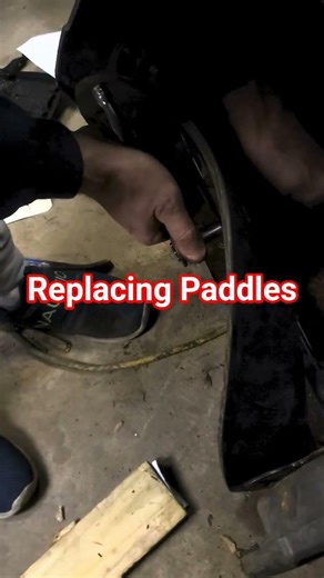 Equipment Maintenance replacing paddles Husqvarna single stage snow blower. #snowremoval #lawnlife