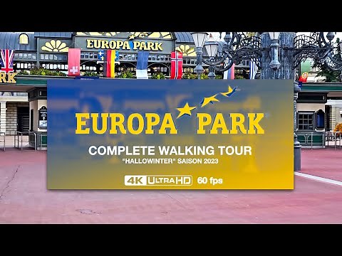 EUROPA PARK - Complete Walking Tour (4K60fps) - Hallowinter Season 23