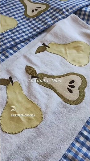 Tutorial pano de copa peras. Um pouco do mundo do appliqué #façavocêmesmo #decoracaocriativa #diy