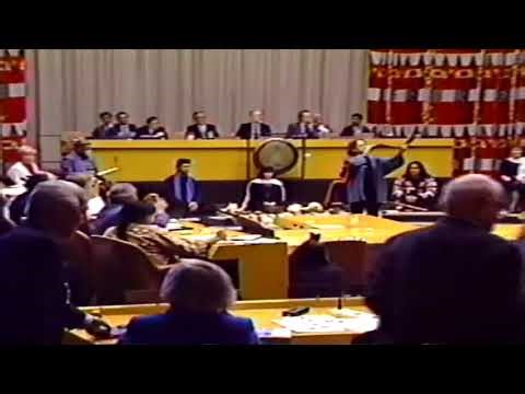 Gongmaster Don Conreaux Opens UN Disarmament International Conference with The Shofar (4/20/1993)