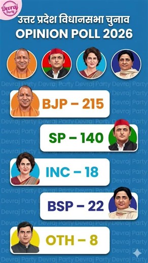 🔥🚨🥰UP Election 2027: Shocking New Opinion Poll! SP Overtaking BJP? 😱#akhileshyadav