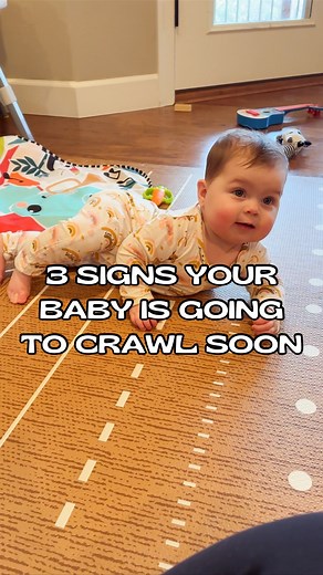 Lauren | The Real, Messy & Funny Side of Motherhood on Instagram: "Is your baby showing the telltale signs of crawling? 🚼 Seeing them pivot, plank, or rock on their knees is more than just adorable—it’s a big milestone in the making! 🎉 Watching them get closer to crawling is equal parts exciting and nerve-wracking (babyproofing with a toddler running wild, here we come!😅) Every baby’s journey is unique, so don’t stress if yours is taking their time—my first baby didn’t have any interest in cr