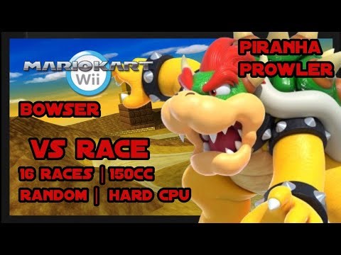 Mario Kart Wii VS Race 16 Courses (Bowser Gameplay)