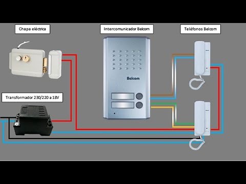 How to install an intercom with two Belcom phones and an electric lock