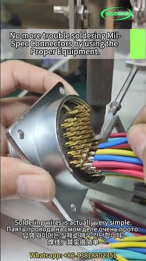 No more trouble soldering Mil-Spec connectors by using the right equipment. #D38999#
