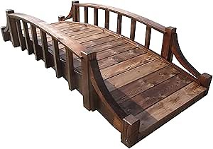 SamsGazebos Country Wood Garden Bridge, 8', Brown