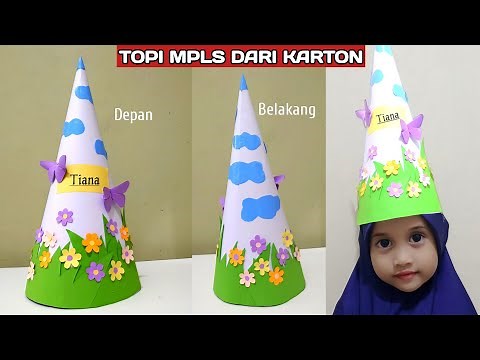 CARA MEMBUAT TOPI KERUCUT DARI KERTAS KARTON UNTUK MPLS