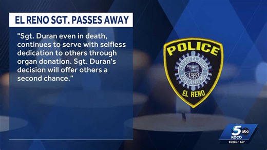 El Reno police announce death of Sgt. Thomas Duran, agencies mourn fallen officer