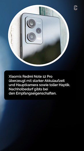 Xiaomi Redmi Note 12 Pro im Test #smartphone #xiaomi #redmo #test Xiaomis Redmi Note 12 Pro überzeugt mit starker Akkulaufzeit und Hauptkamera sowie toller Haptik. Nachholbedarf gibts bei den Empfangs­eigenschaften. | connect
