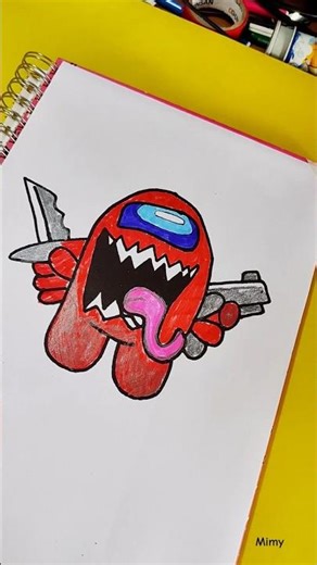 🖍️ Among us imposter drawing