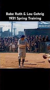 1931 Babe Ruth & Lou Gehrig Footage #trending #viralshorts