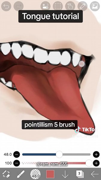 Tongue Drawing Tutorial using IbisPaintX
