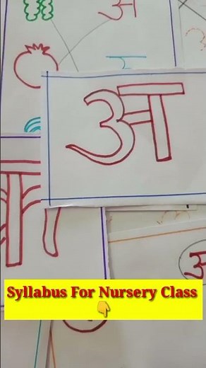 💁Syllabus For Nursery Class📝