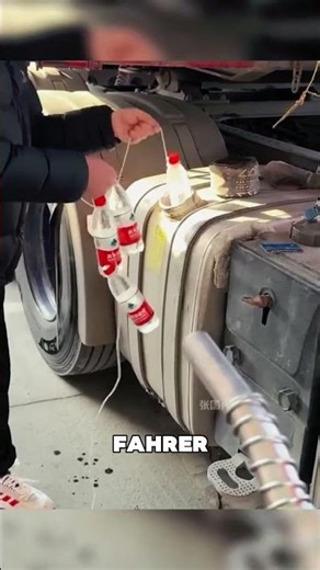 Why is the driver putting bottles in the fuel tank? #cars #shorts
