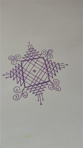 kolam rangoli designs made by paint Wale hath #kolamdesigns #kolam #kolamwithdots