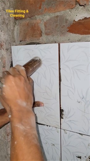 I worked with new design white tiles on the walls of the mosque.#walltiles #tilesfitting #tilework